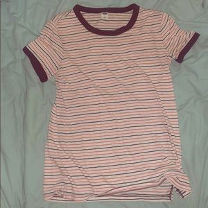 Orange and blue striped old navy tee